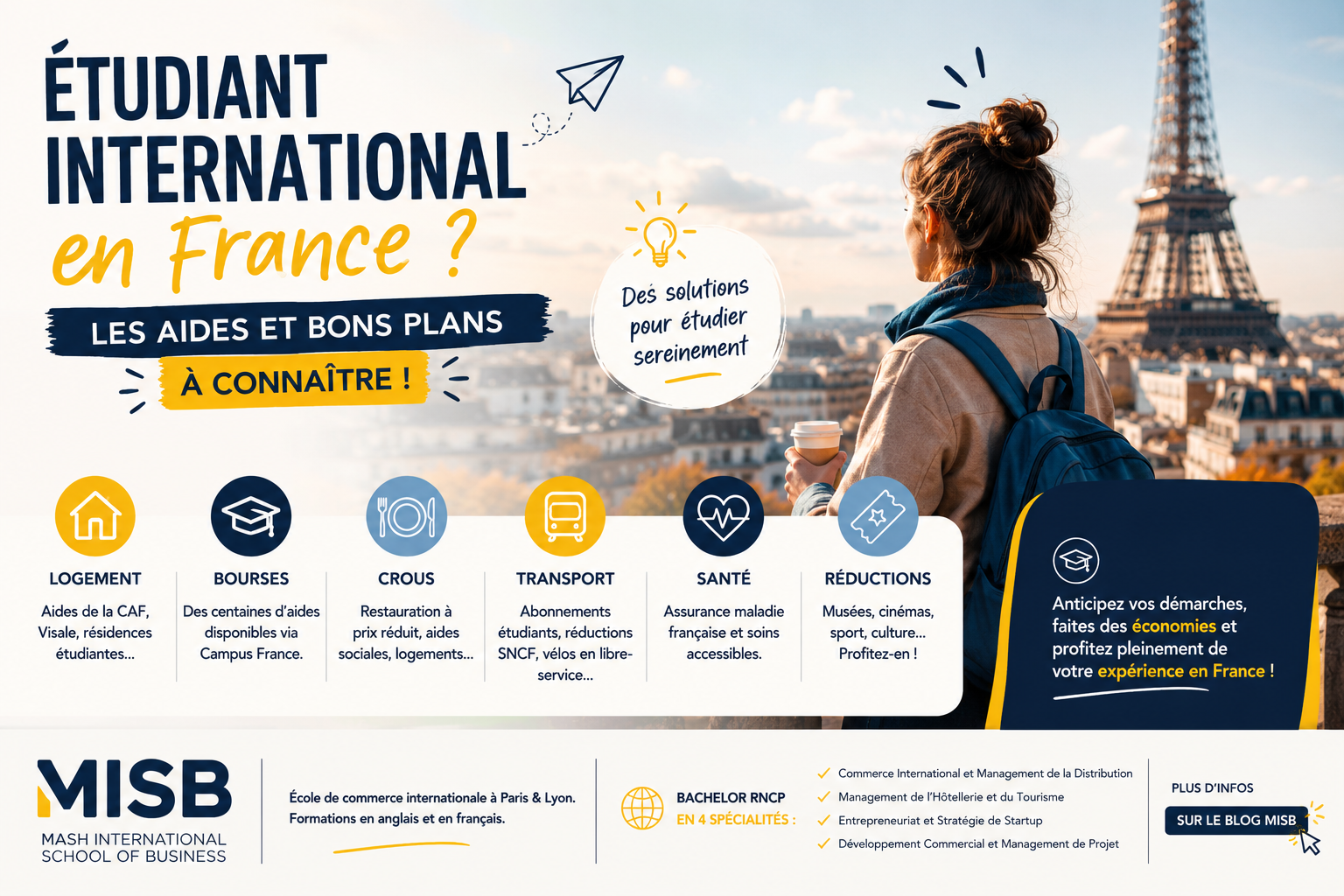 Aides et bons plans pour étudiants internationaux en France